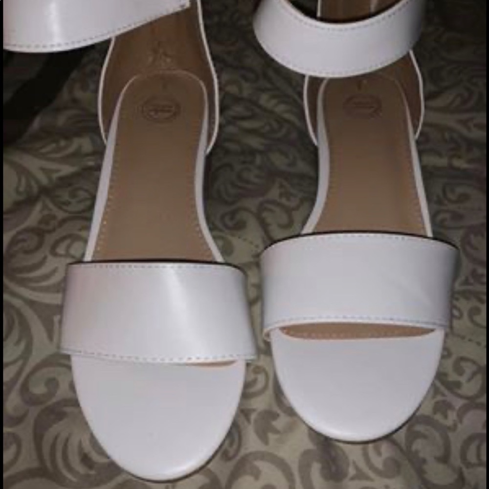 White sandals